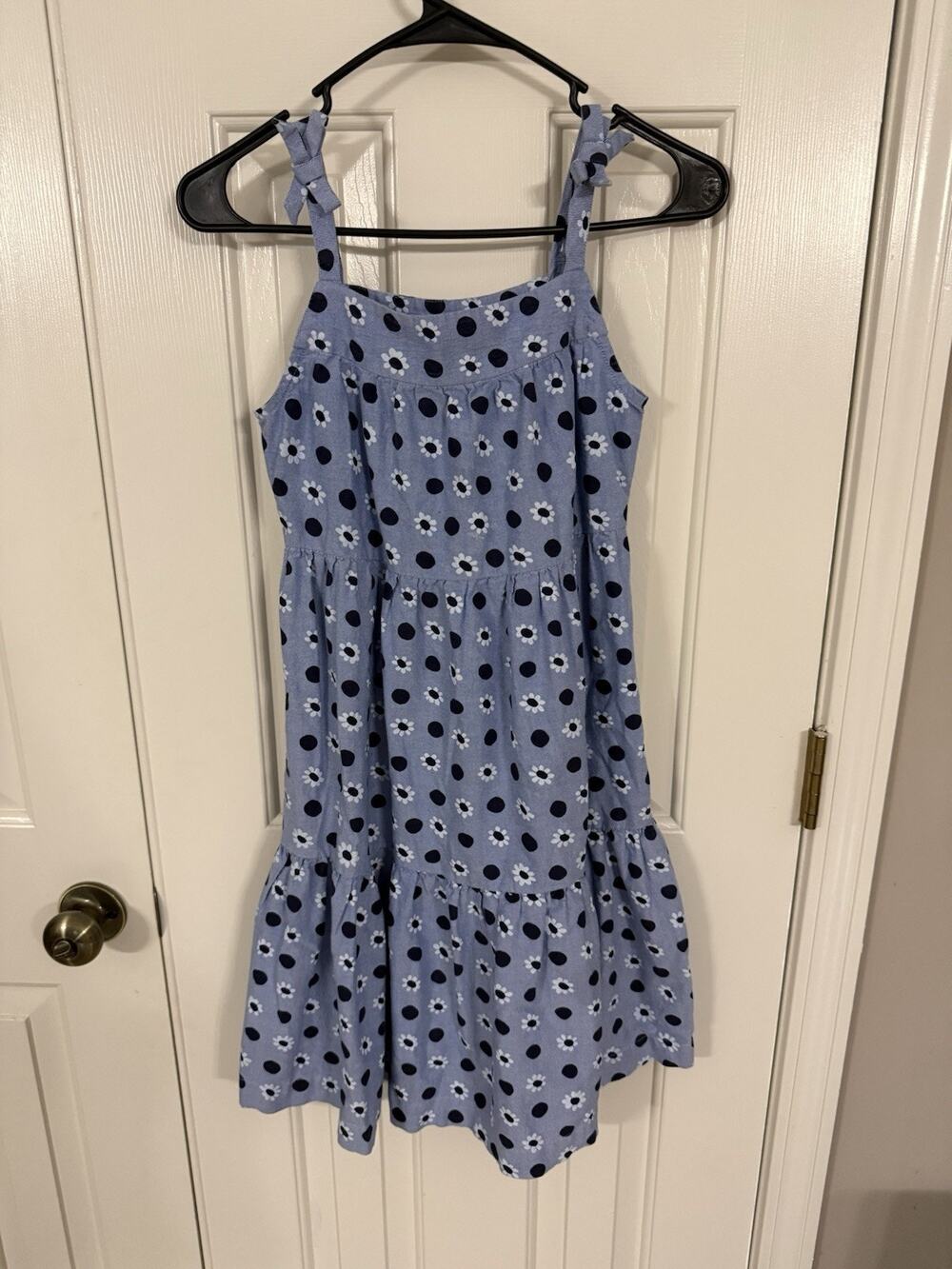 Hanna Andersson Summer Dress Chambray Girls 10 100%% Cotton
